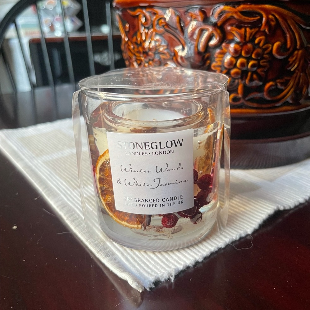 Stoneglow Winter Woods & White Jasmine Candle
